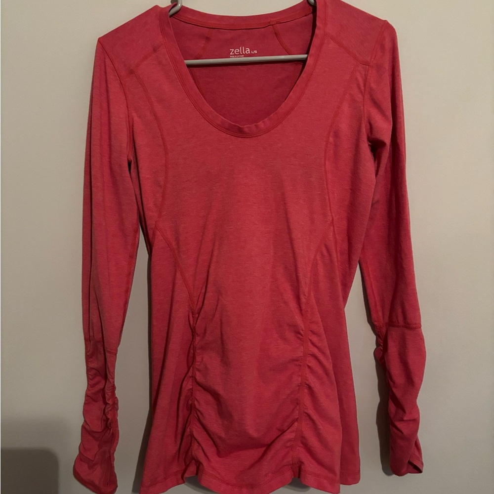 Zella Women's Vibrant Red Long Sleeve Blouse
